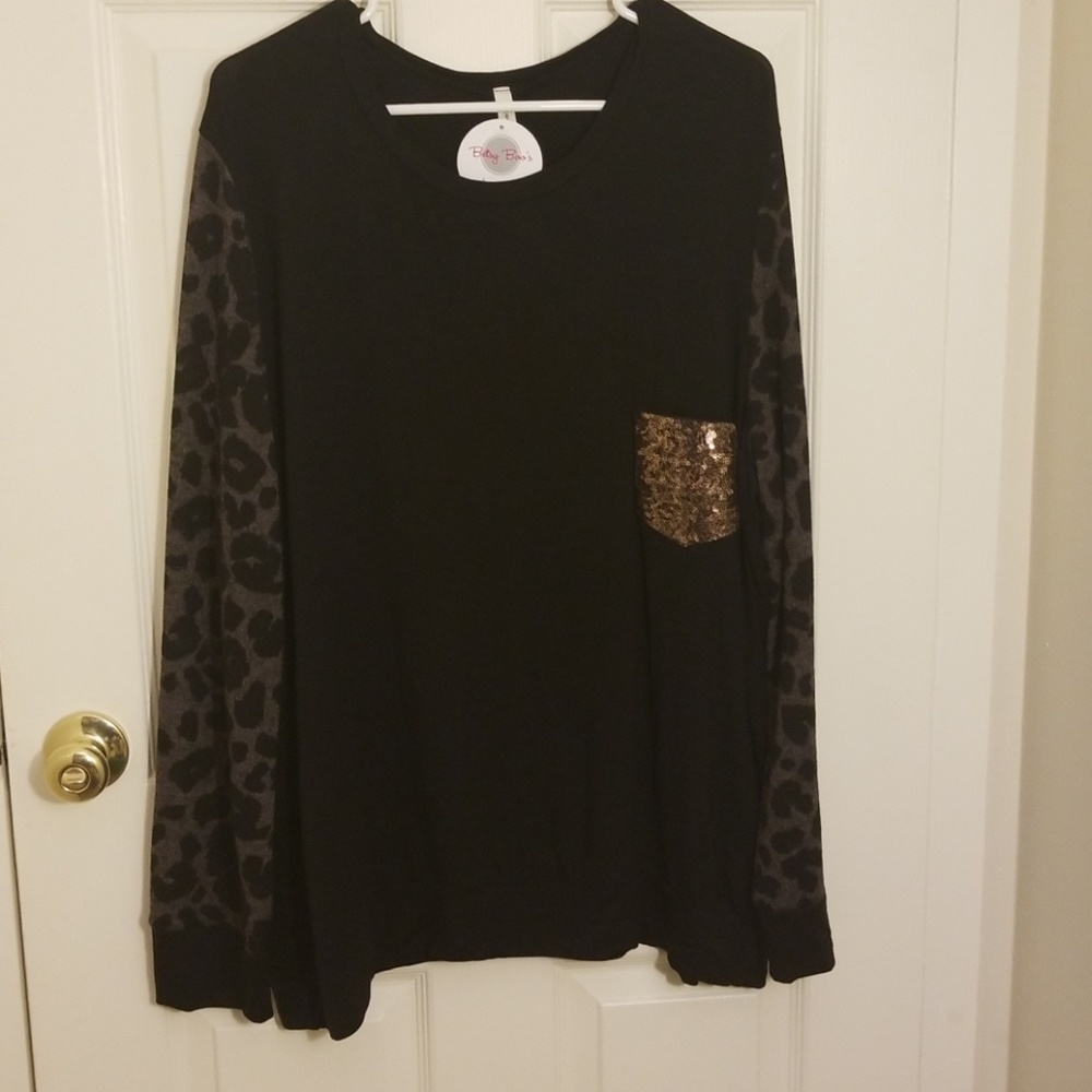 Sequin Pocket Tee